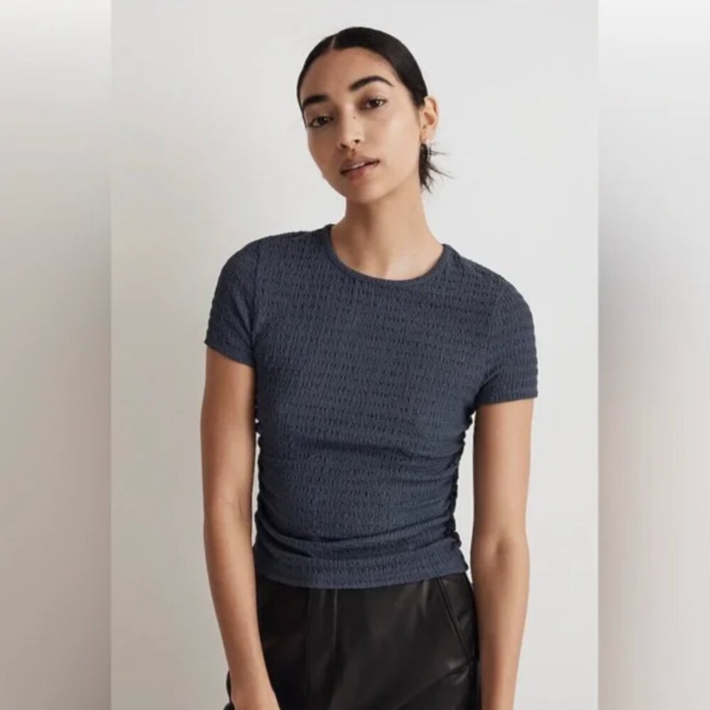 Madewell Ruched Crewneck Tee